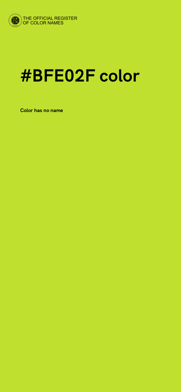 #BFE02F color image