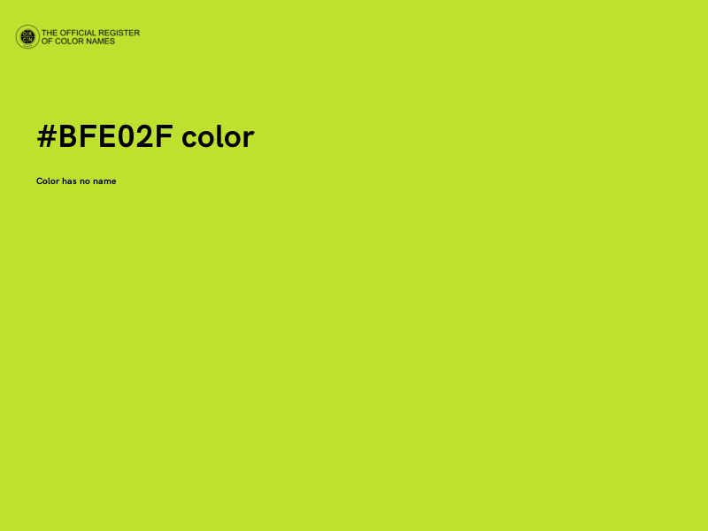 #BFE02F color image