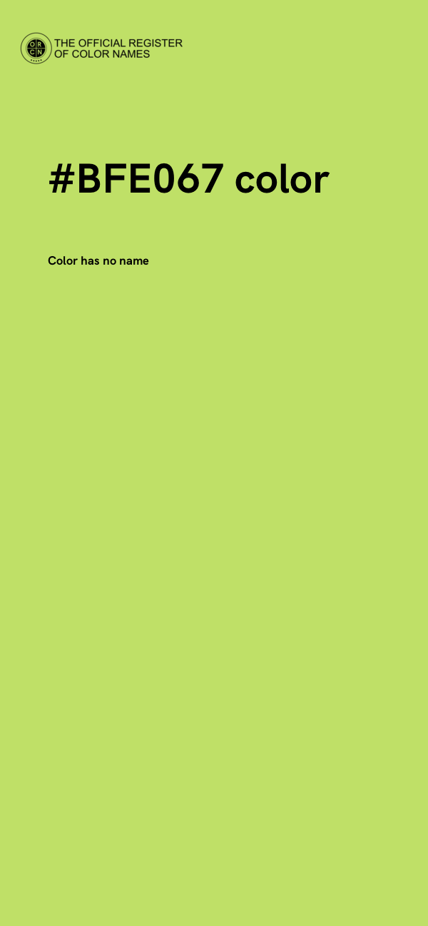#BFE067 color image