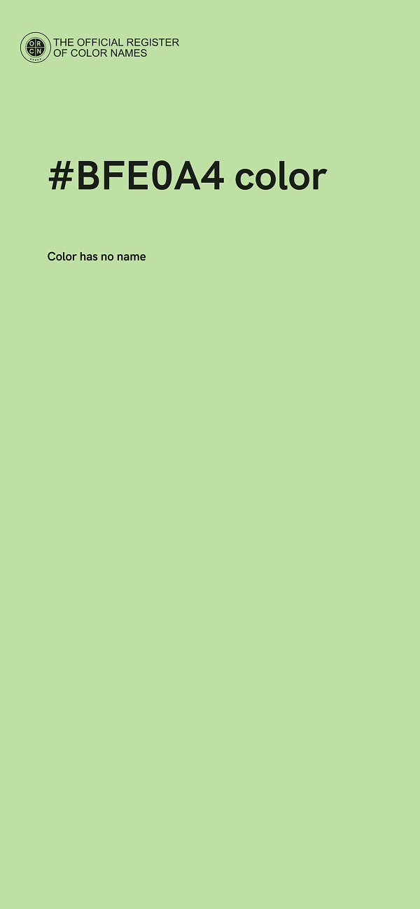 #BFE0A4 color image