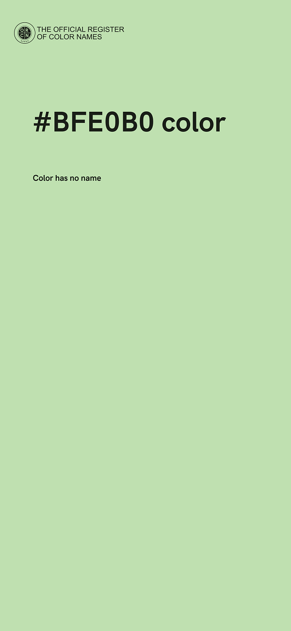 #BFE0B0 color image