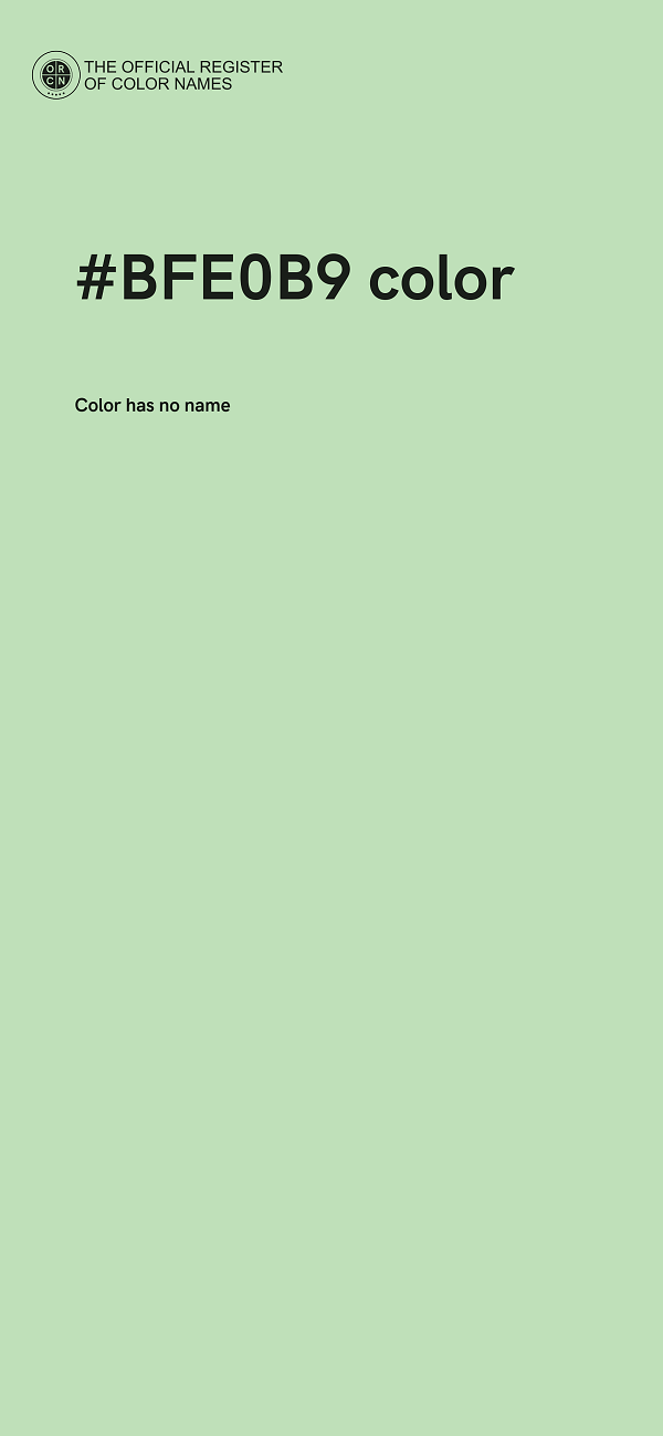 #BFE0B9 color image