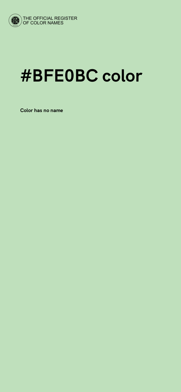 #BFE0BC color image