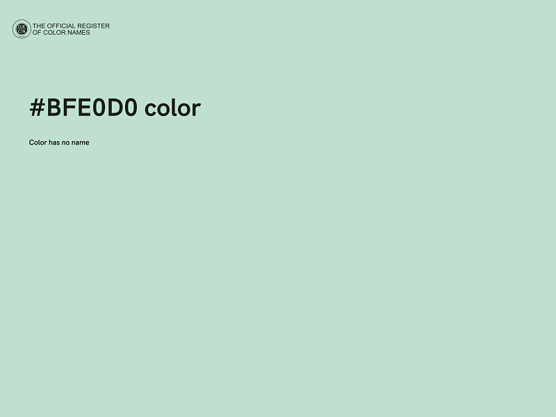 #BFE0D0 color image