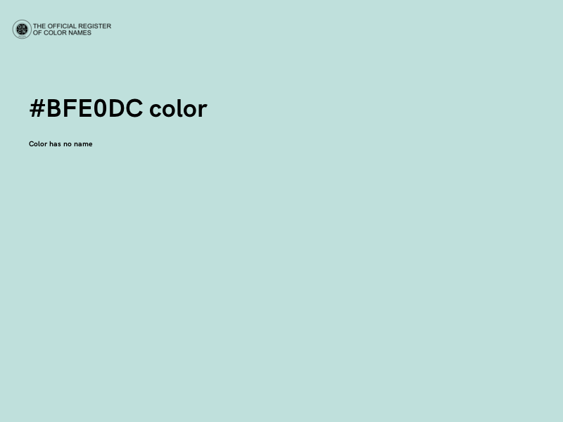 #BFE0DC color image