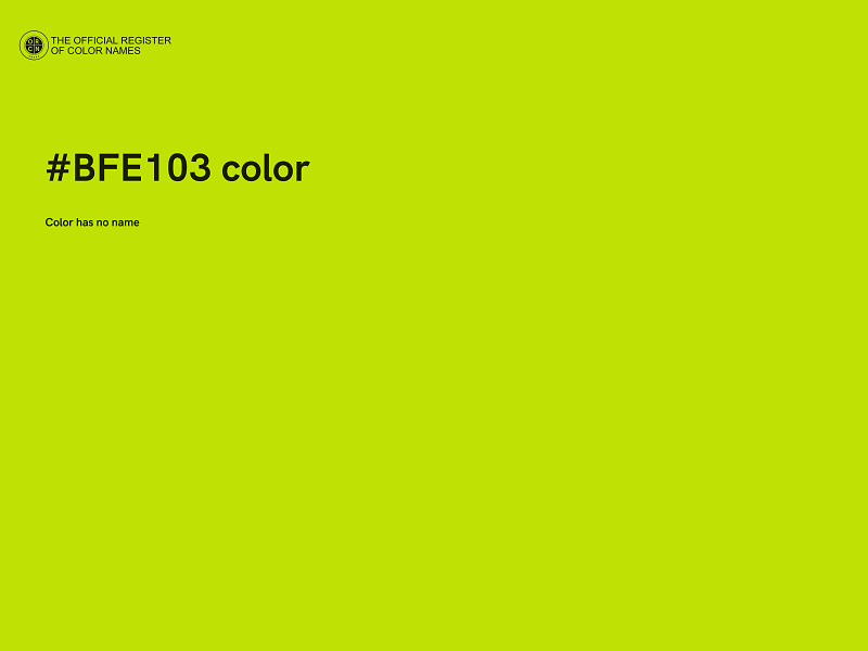 #BFE103 color image