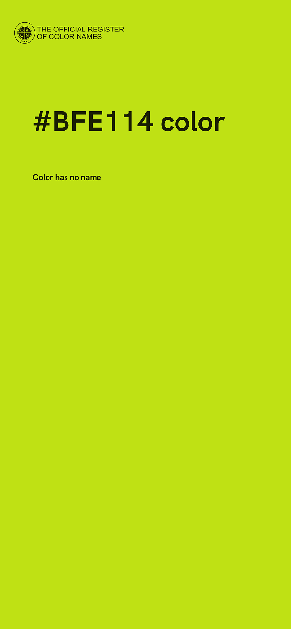 #BFE114 color image