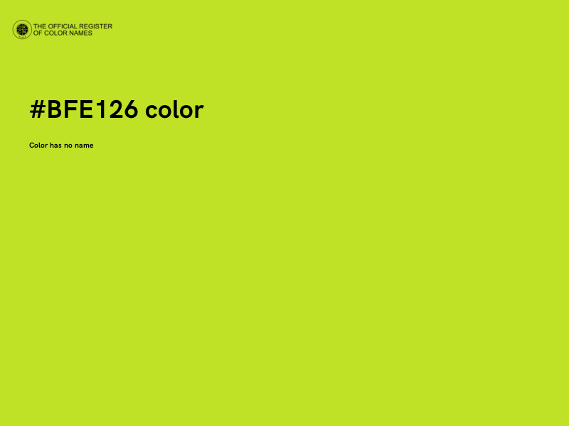 #BFE126 color image