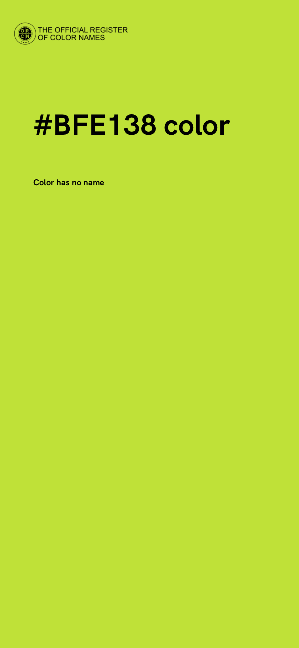 #BFE138 color image