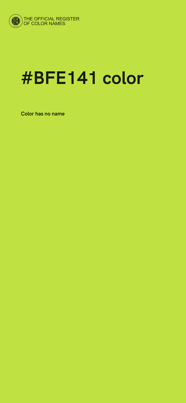 #BFE141 color image