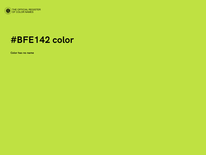 #BFE142 color image
