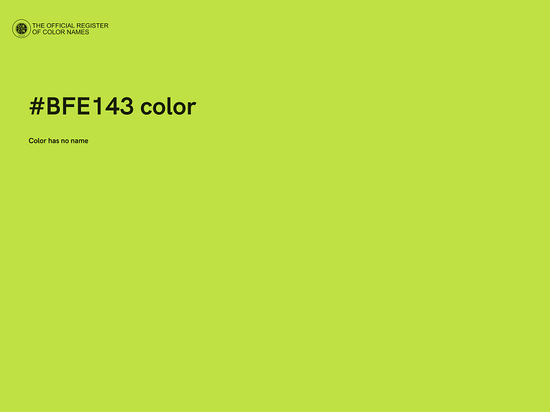#BFE143 color image
