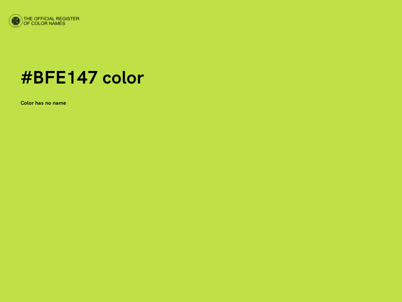 #BFE147 color image