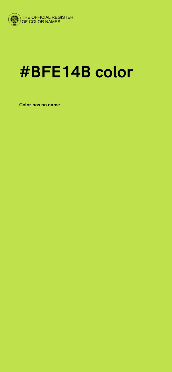 #BFE14B color image