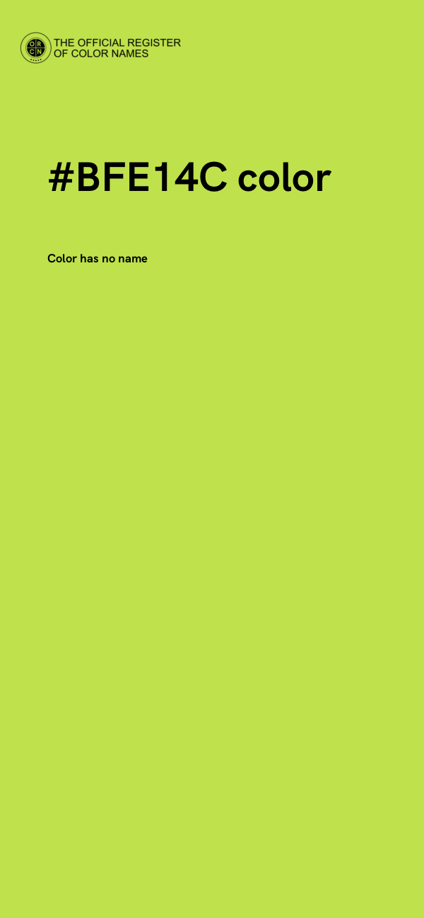 #BFE14C color image
