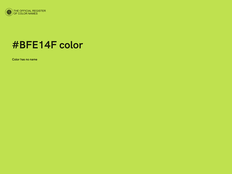 #BFE14F color image