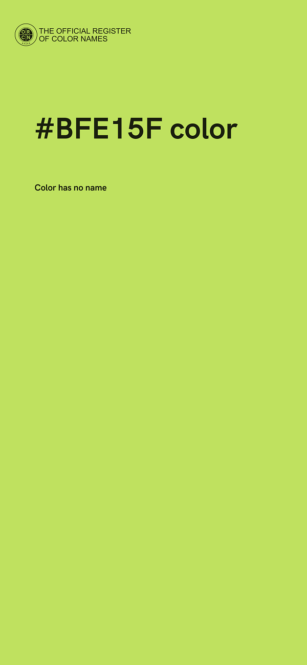 #BFE15F color image