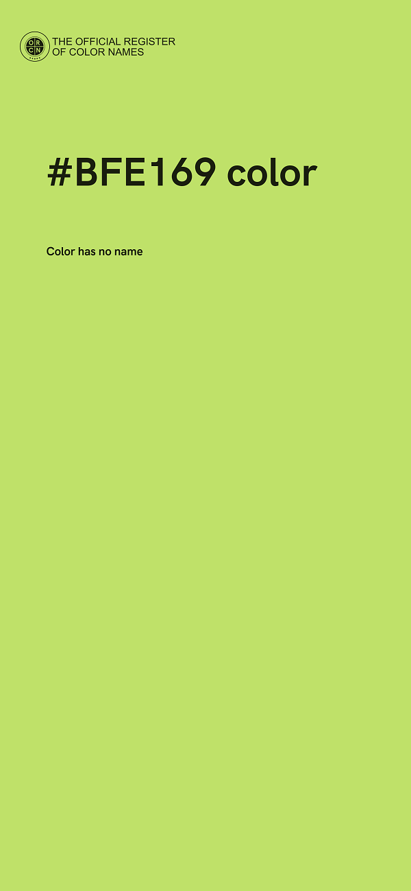 #BFE169 color image