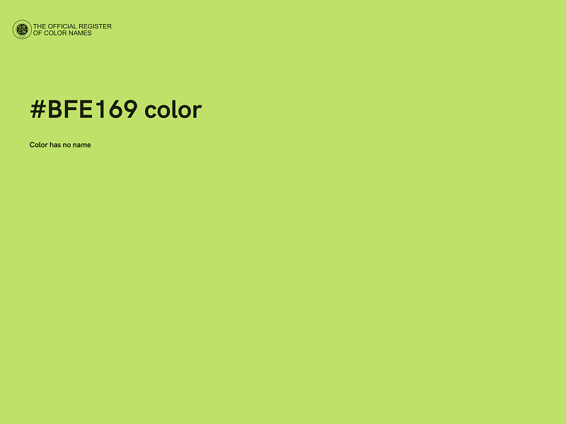 #BFE169 color image