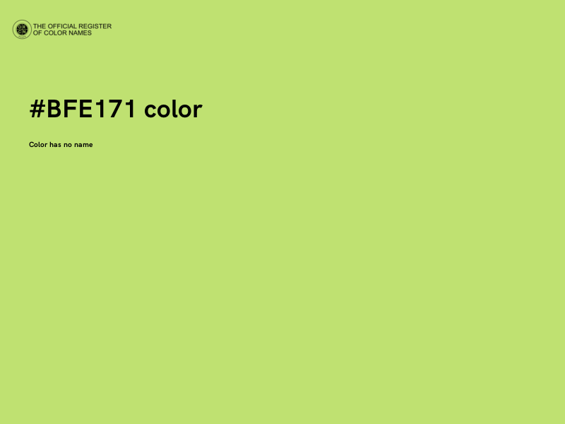 #BFE171 color image