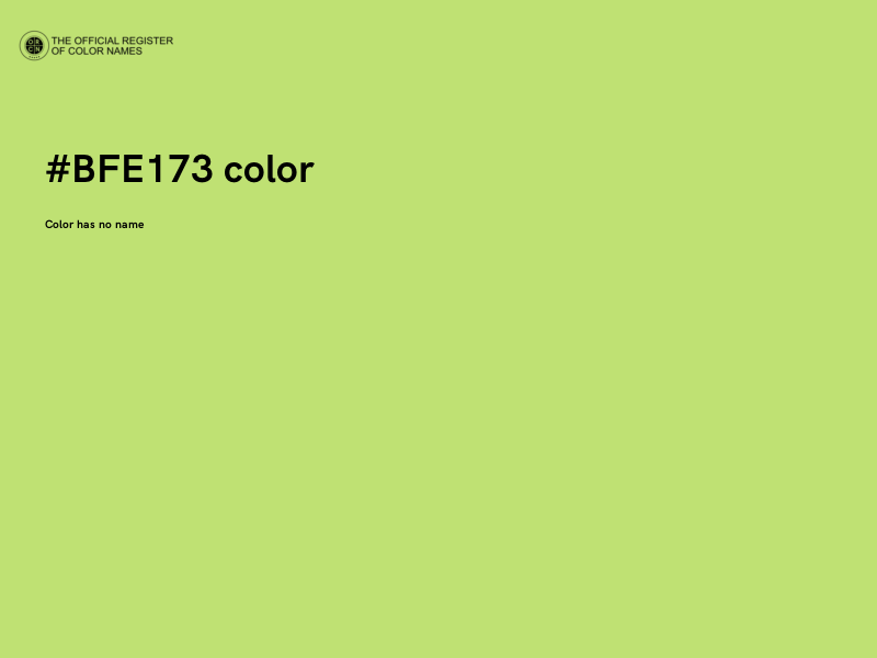 #BFE173 color image