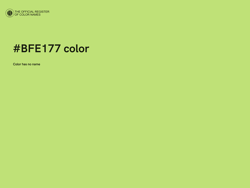 #BFE177 color image