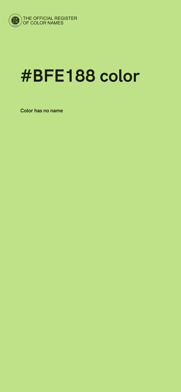 #BFE188 color image