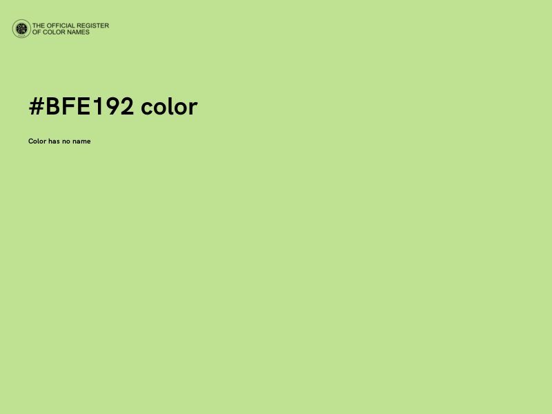 #BFE192 color image