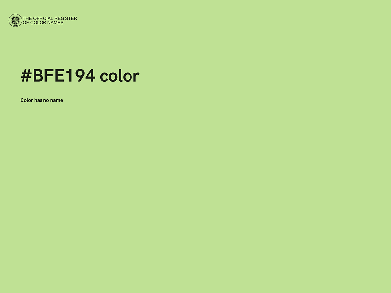 #BFE194 color image