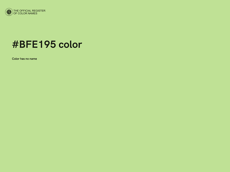 #BFE195 color image