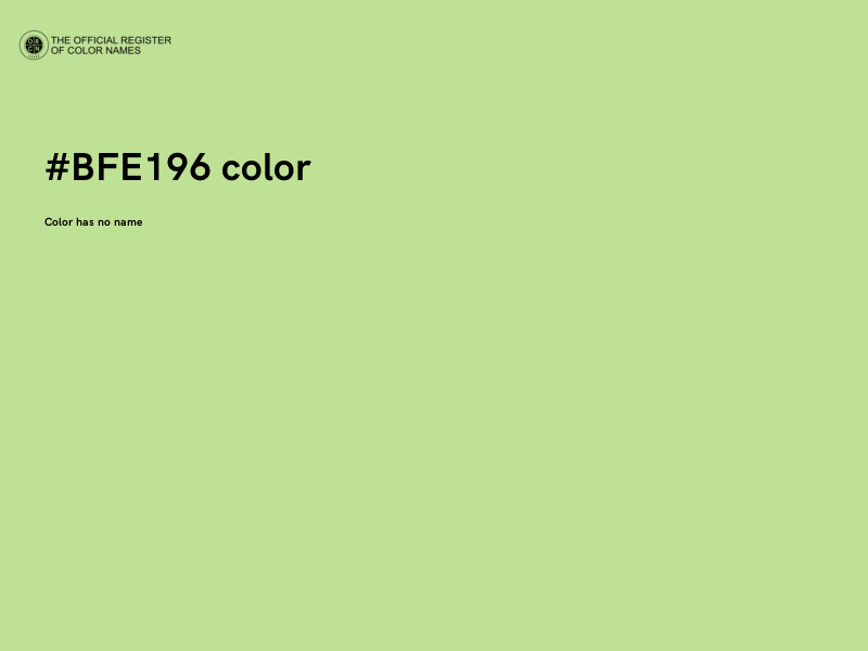 #BFE196 color image
