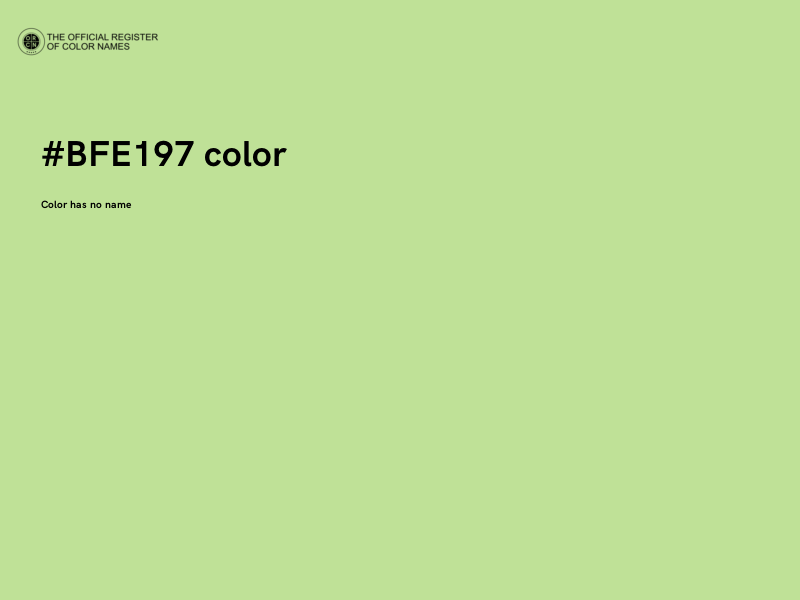 #BFE197 color image