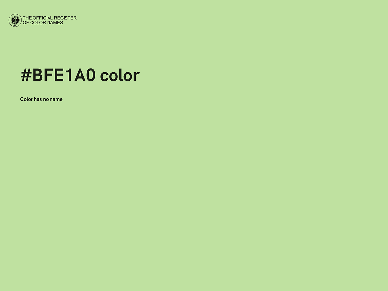 #BFE1A0 color image