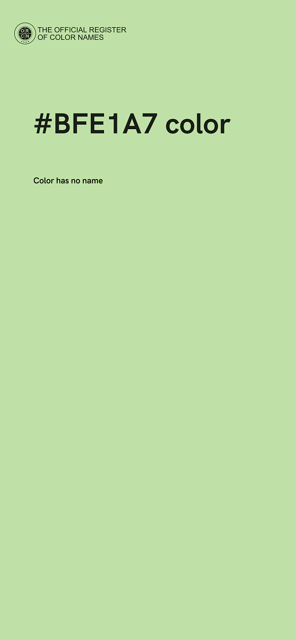 #BFE1A7 color image