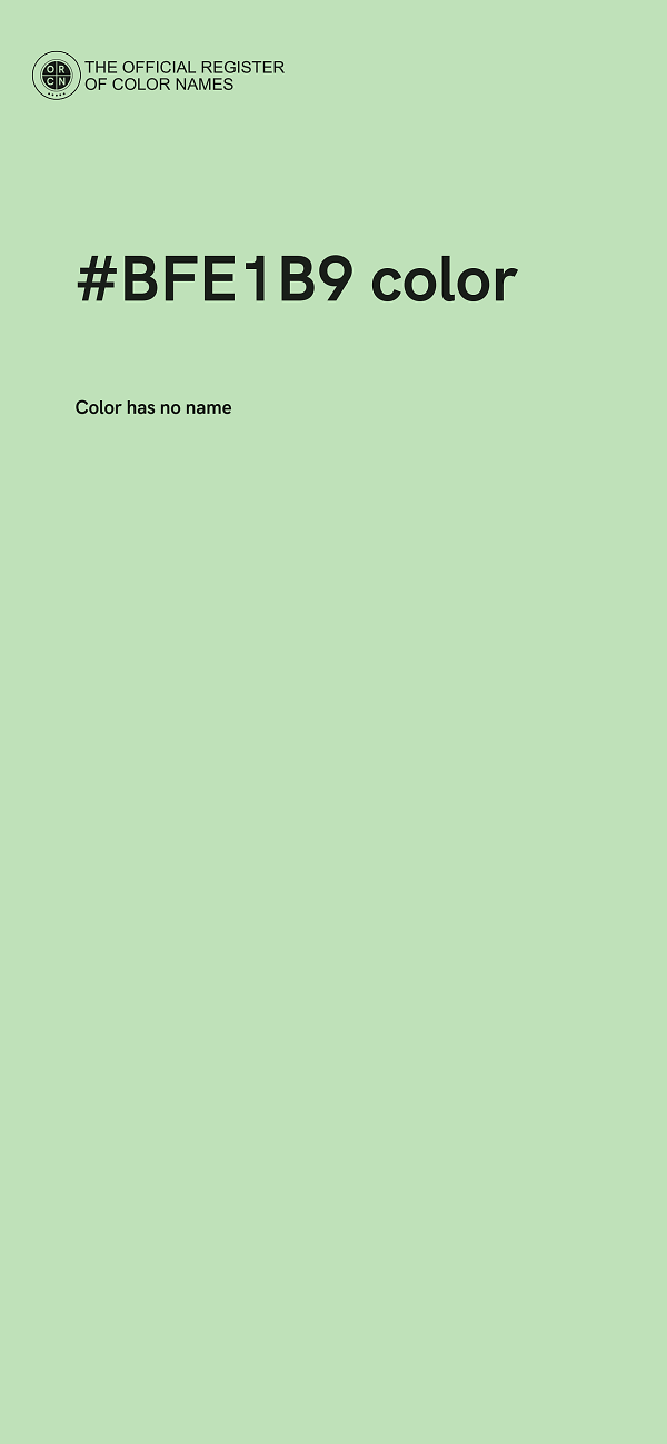 #BFE1B9 color image