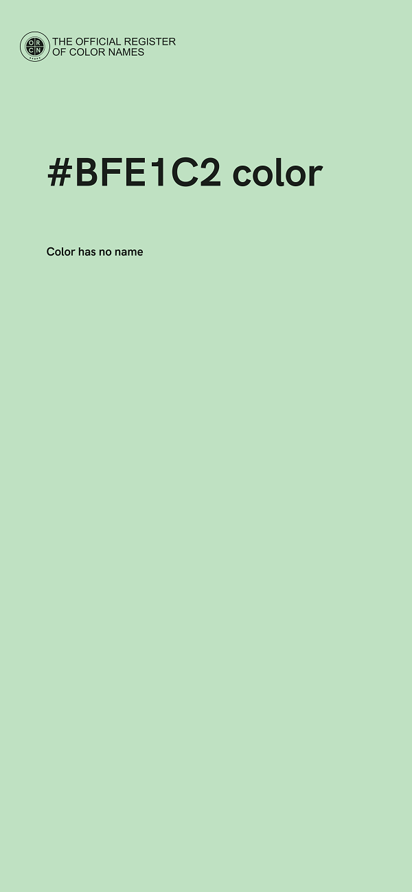 #BFE1C2 color image