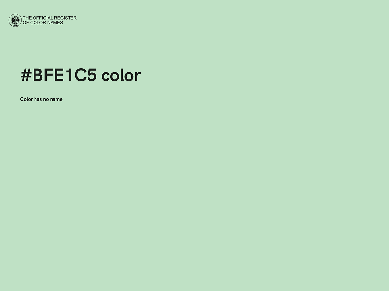 #BFE1C5 color image