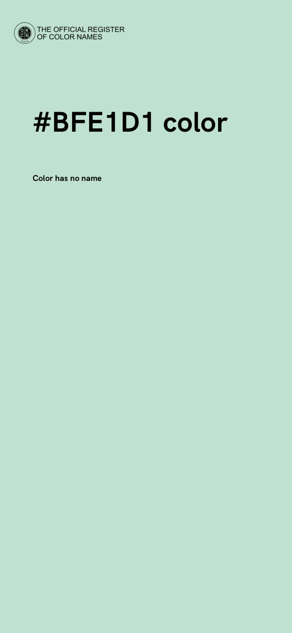 #BFE1D1 color image
