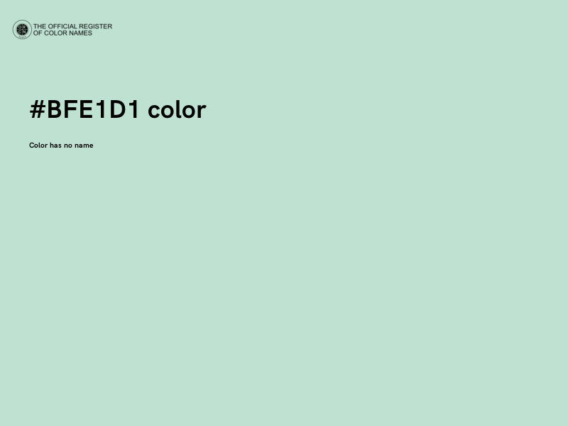 #BFE1D1 color image