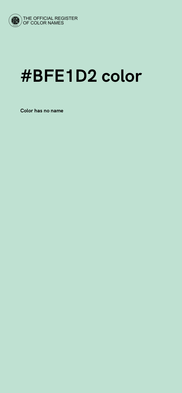 #BFE1D2 color image