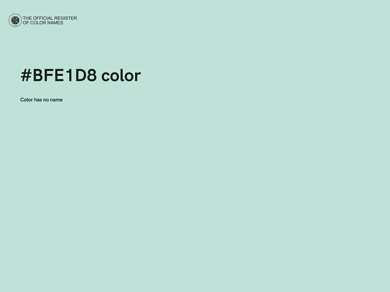 #BFE1D8 color image