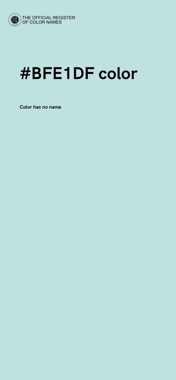 #BFE1DF color image