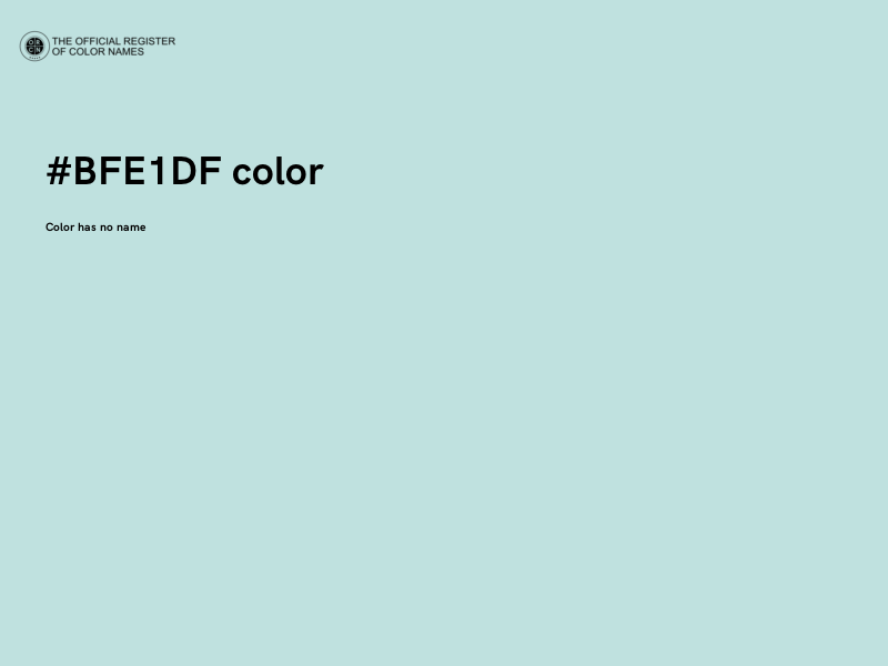 #BFE1DF color image