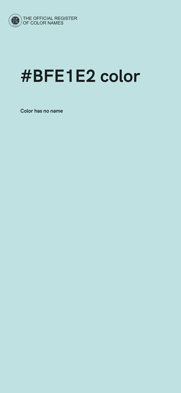 #BFE1E2 color image