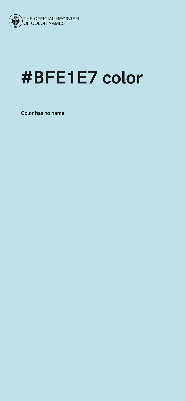 #BFE1E7 color image