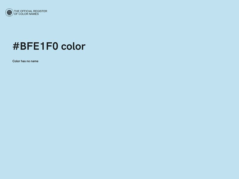 #BFE1F0 color image