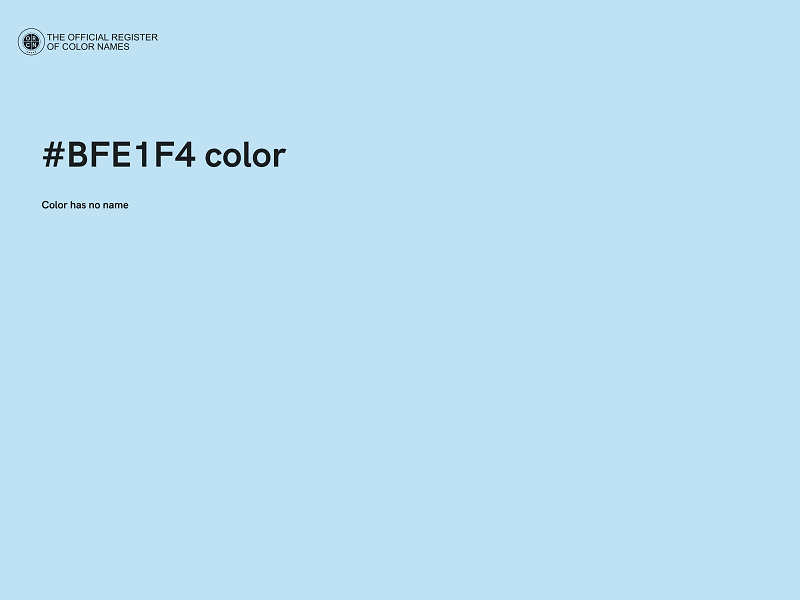 #BFE1F4 color image