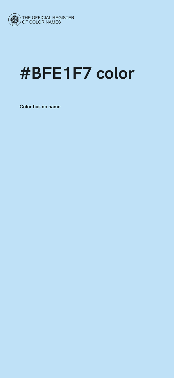#BFE1F7 color image