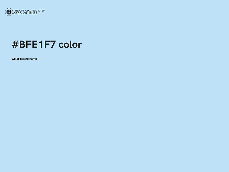#BFE1F7 color image