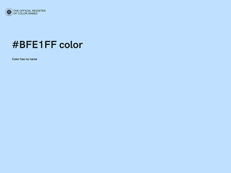 #BFE1FF color image